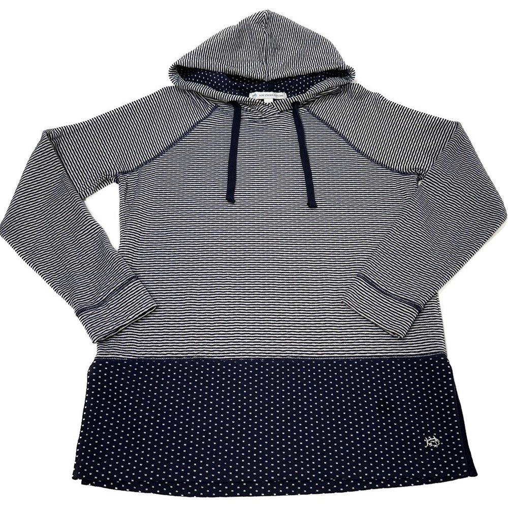 Southern Tide Women's Pullover Hoodie Nautical Sweatshirt Size Small Blue White